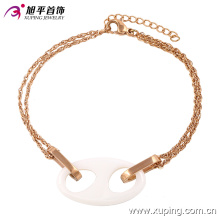 Jóias de aço inoxidável rosa de ouro jóias pulseira de cerâmica em liga para as mulheres -74233